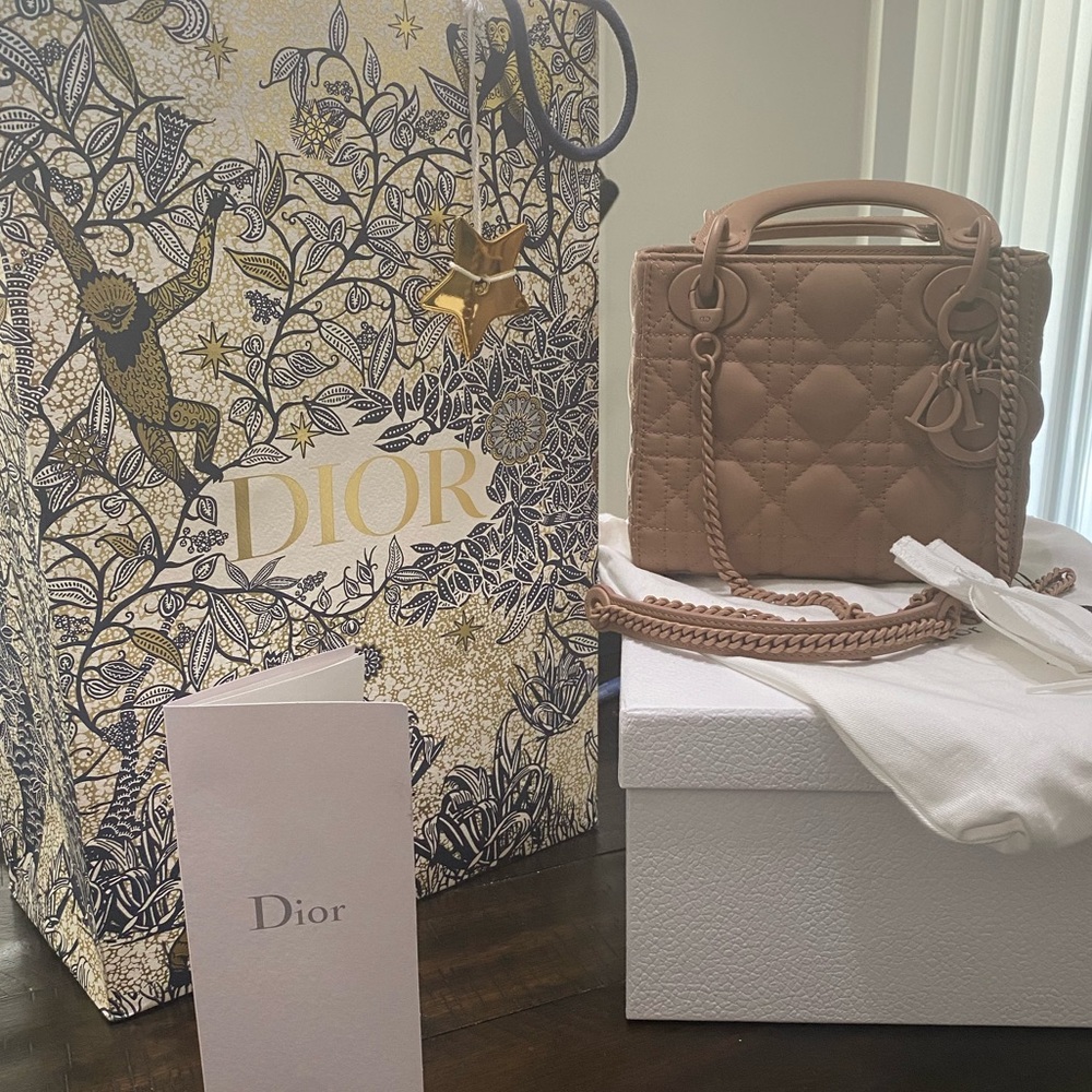 Mini Lady Dior Blush Ultra Matte Cannage Calf Skin